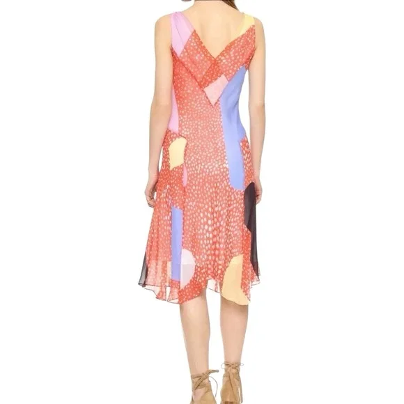 Diane Von Furstenberg DVF Dita 100% Silk Midi Dress Starfish Multi 4 - Picture 2 of 6